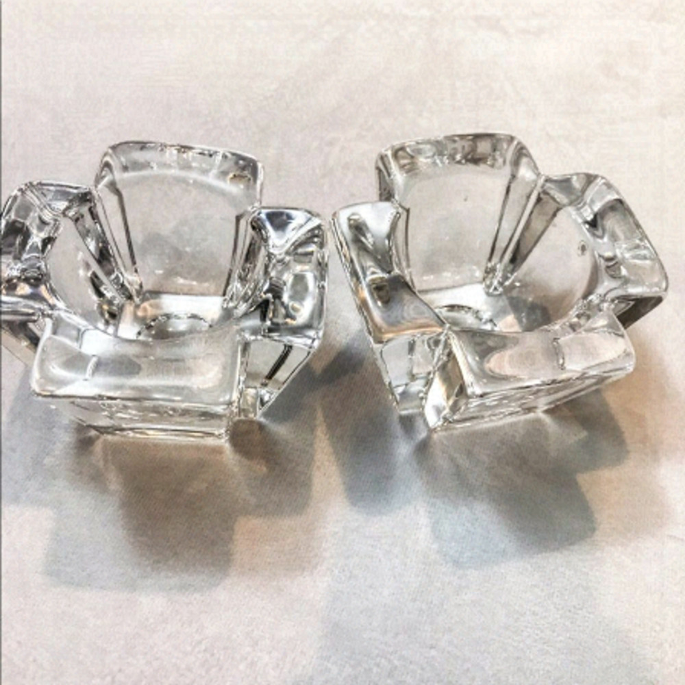 𝅺NWOT Orrefors Crystal candle holder heavyweight